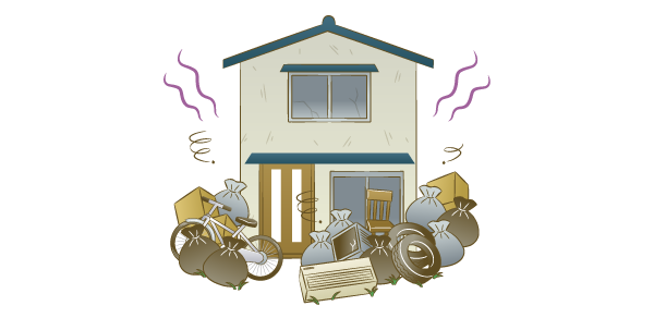 ゴミ屋敷の清掃に伴う不用品の回収